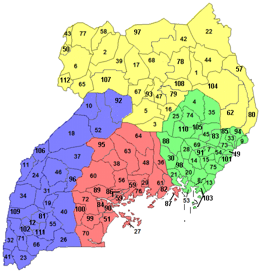 Districts in Uganda